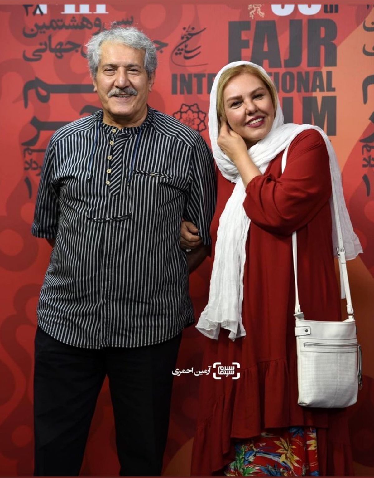 افسانه چهره آزاد و همسرش در مراسم بین المللی فیلم فجر + عکس
