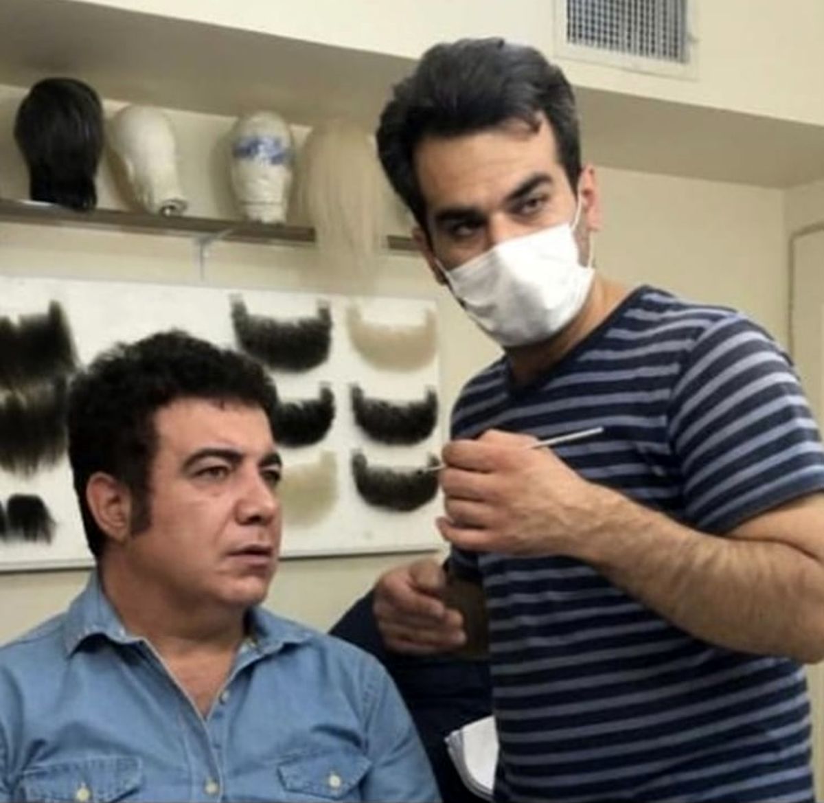 حسن شکوهی زیر گریم + عکس