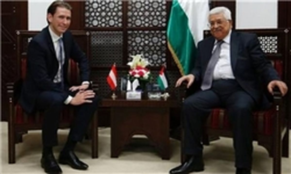 دیدار وزیر خارجه اتریش با محمود عباس