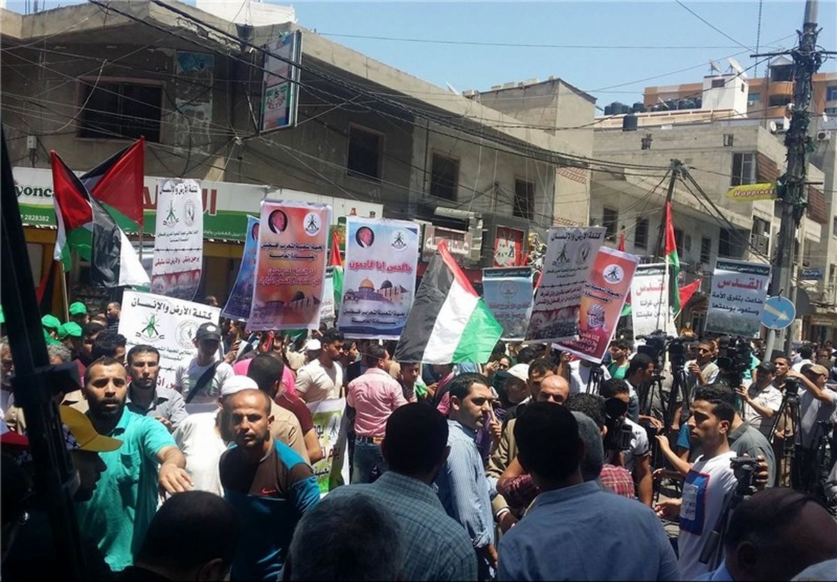 تظاهرات فلسطینیان در غزه در روز جهانی قدس 