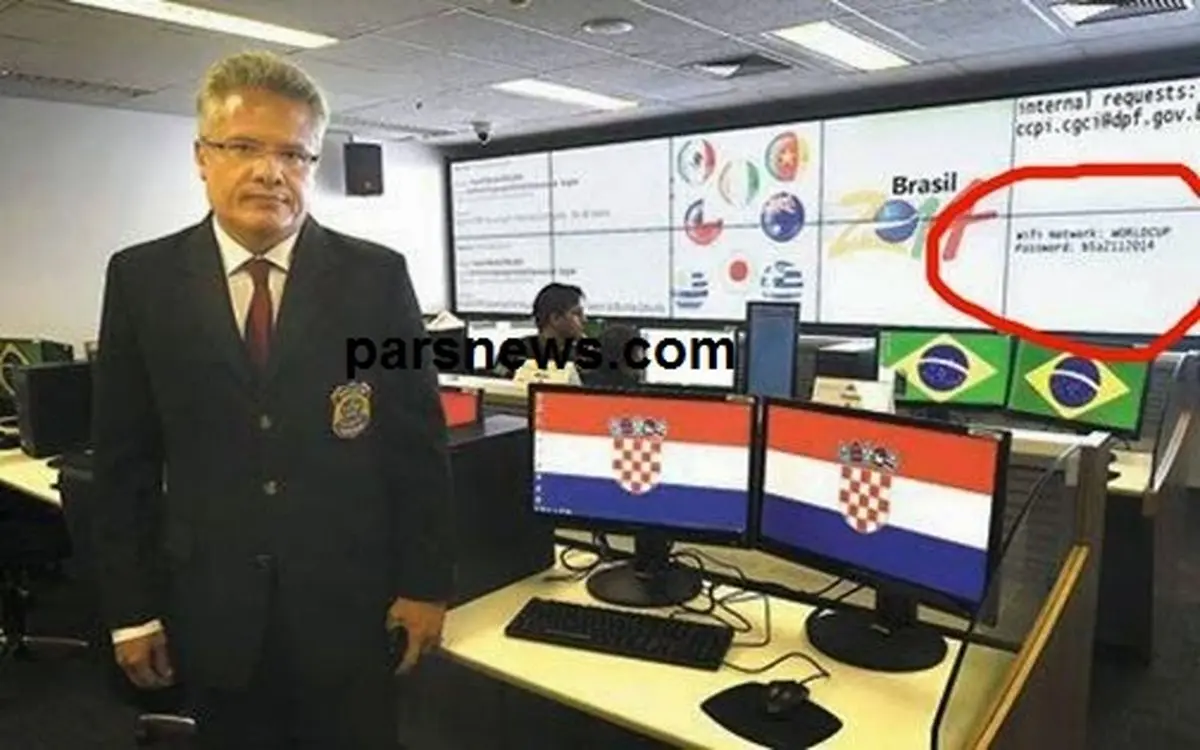 لو رفتن پسورد مسئول امنیت بازی های جام جهانی + عکس