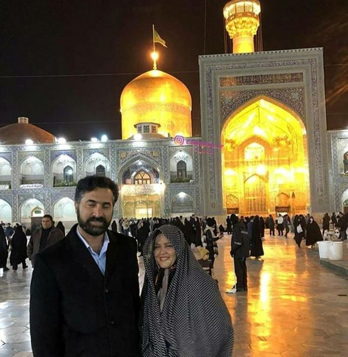 بهاره رهنما و همسرش در زیارت + عکس
