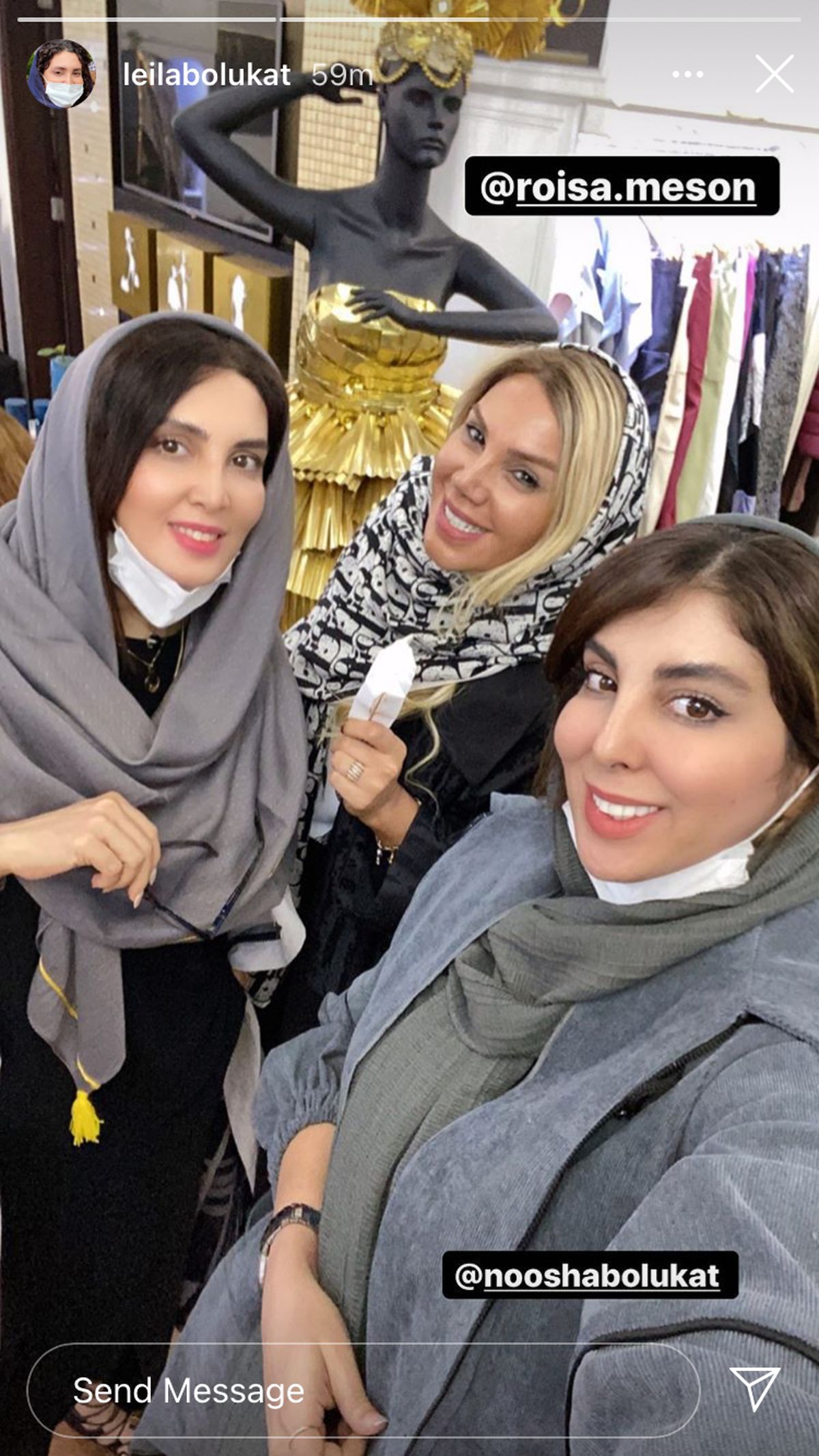 لیلا بلوکات و خواهرش در مزون دوستشان + عکس