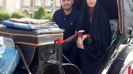گردش مژده خنجری و همسرش در اصفهان+عکس