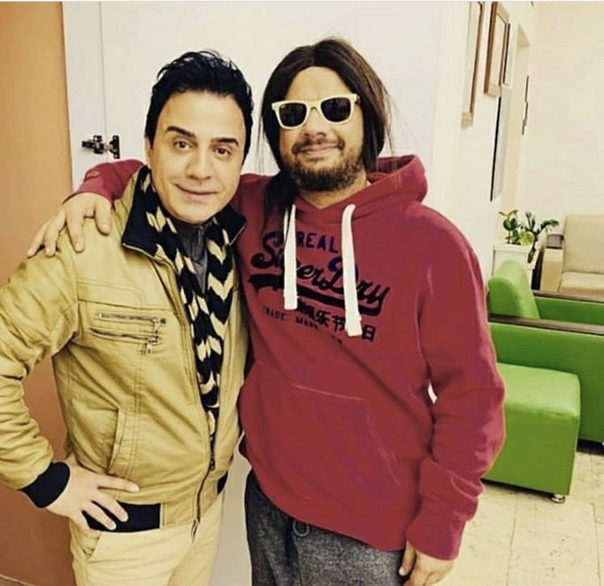 دوستی عمو پورنگ و علی صادقی + عکس