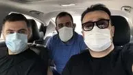 علی ضیا در ماشین بازیگر معروف + عکس