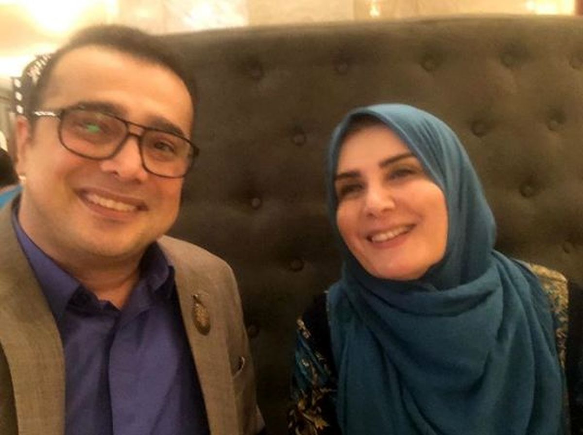 سپند امیرسلیمانی در کنار مجری دوران کودکی اش + عکس