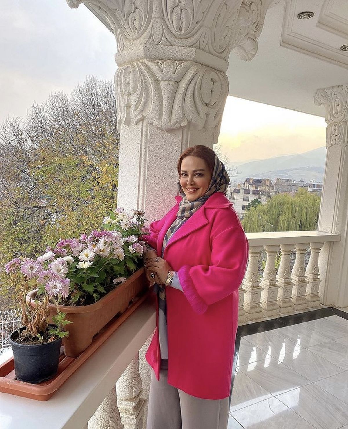 بهاره رهنما در تراس خانه اش + عکس