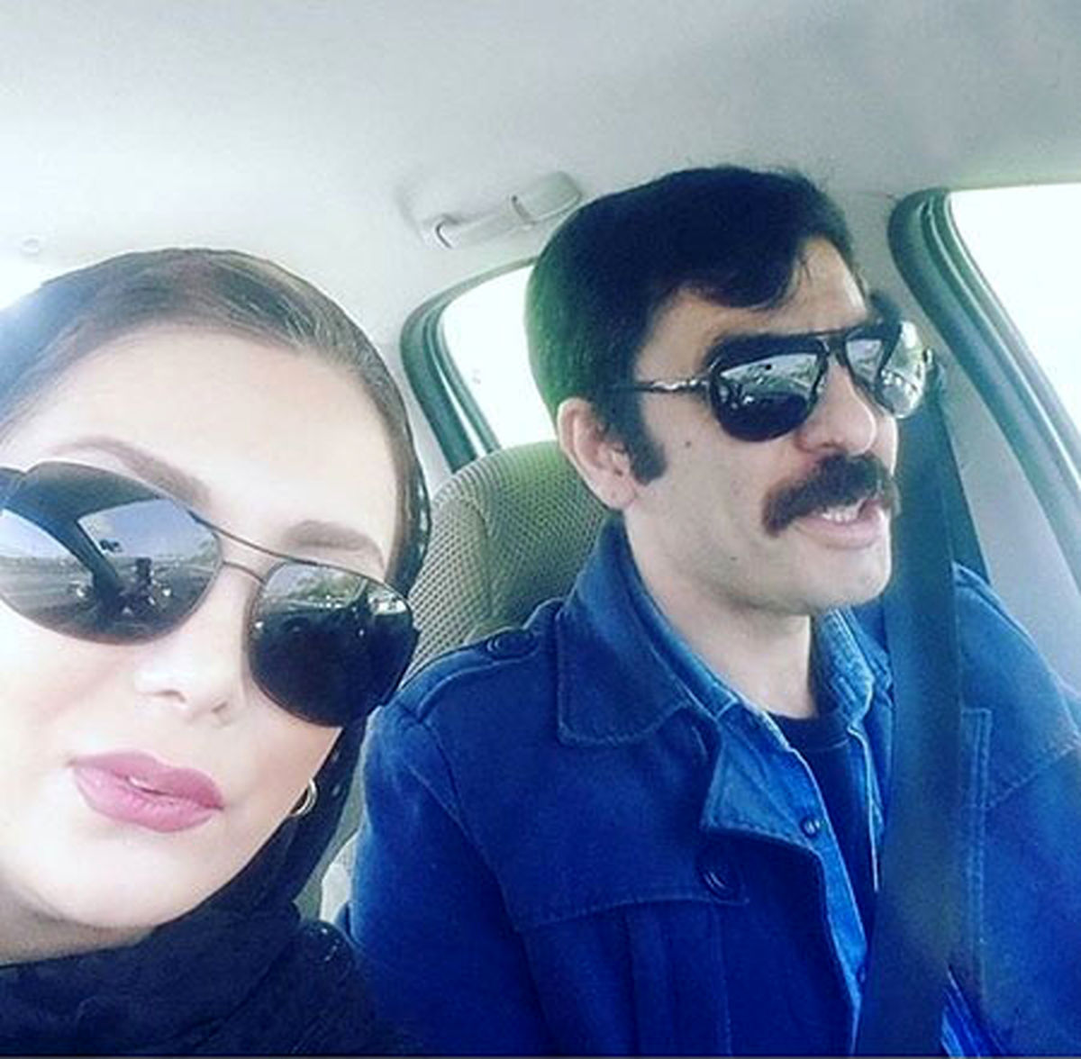 ماشین گردی رویامیرعلمی و همسرش+عکس