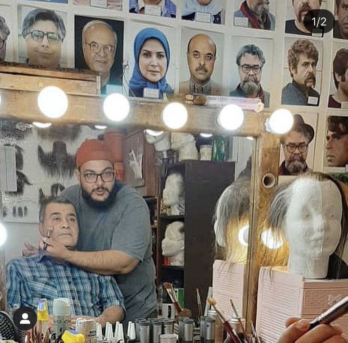 بازیگر سریال مجید دلبندم در اتاق گریم + عکس