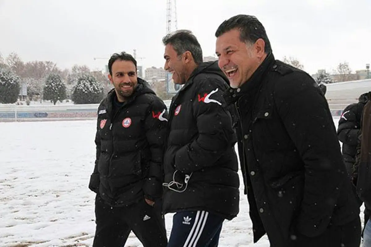 برف بازی عابدزاده و دایی + عکس