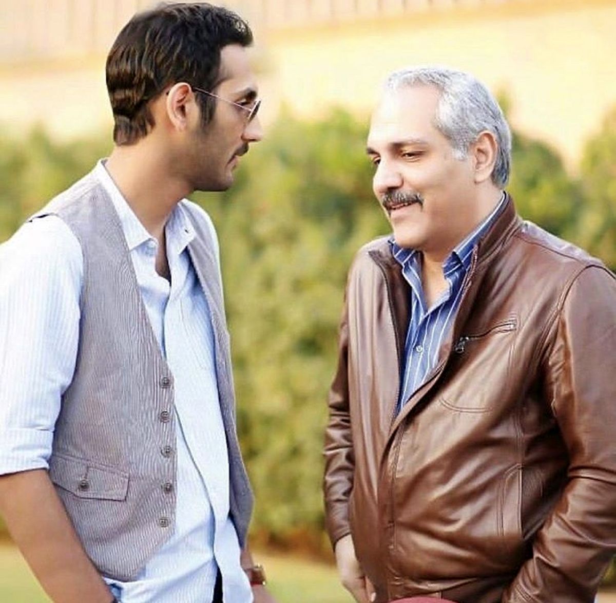 خوش و بش مهران مدیری با پسرش + عکس