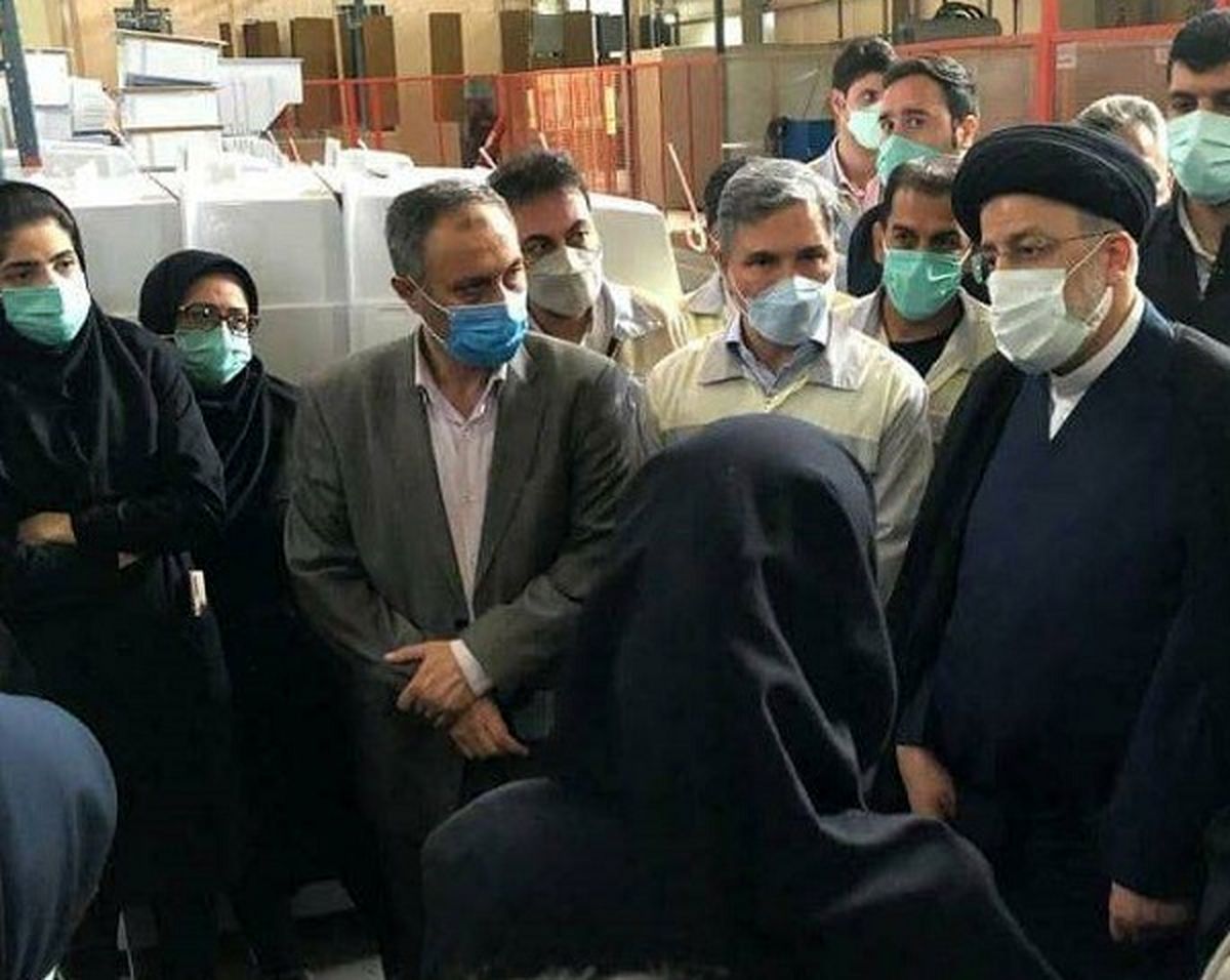 حضور حجت الاسلام رئیسی در شهرک صنعتی عباس آباد