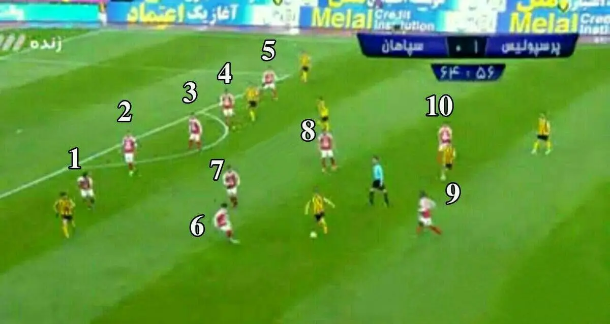 سرعت تیمی عجیب پرسپولیس روی گل دوم (عکس)