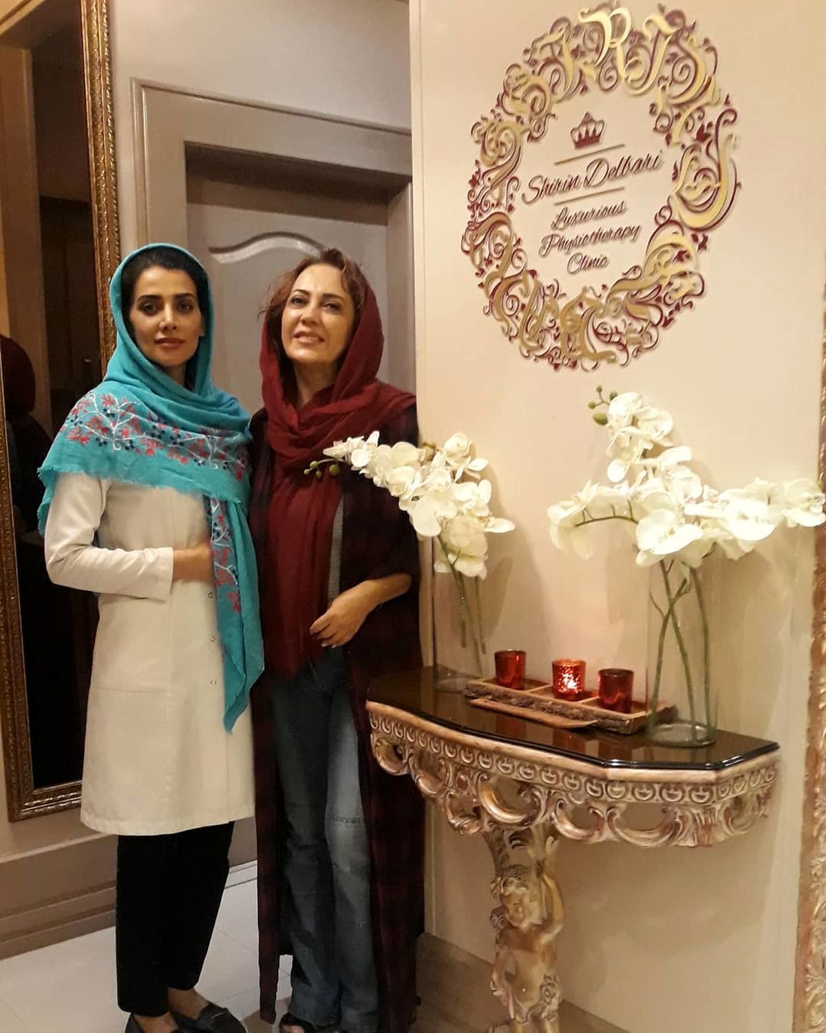 شیرین بینا در مطب مجلل دکترش+عکس