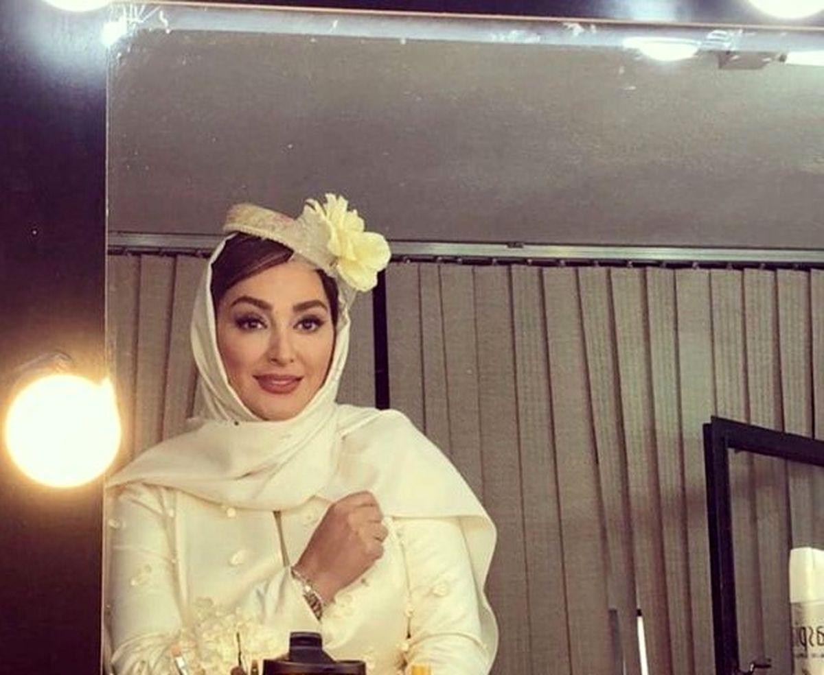 عکس با لباس عروس الهام حمیدی