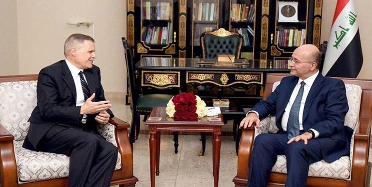 دیدار سفیر آمریکا در عراق با رئیس جمهور این کشور