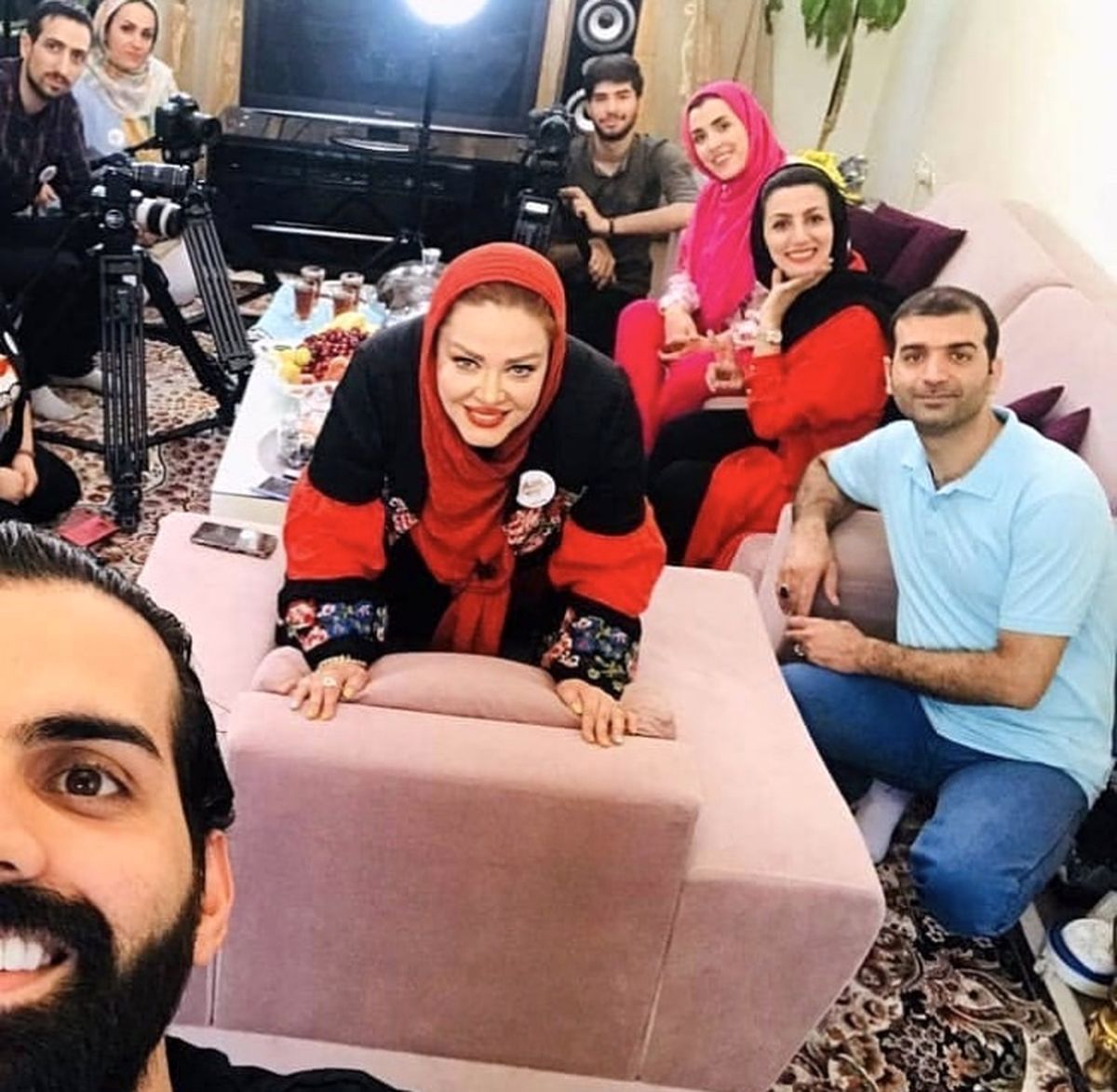 بهاره رهنما در پشت صحنه فیلم جدیدش + عکس