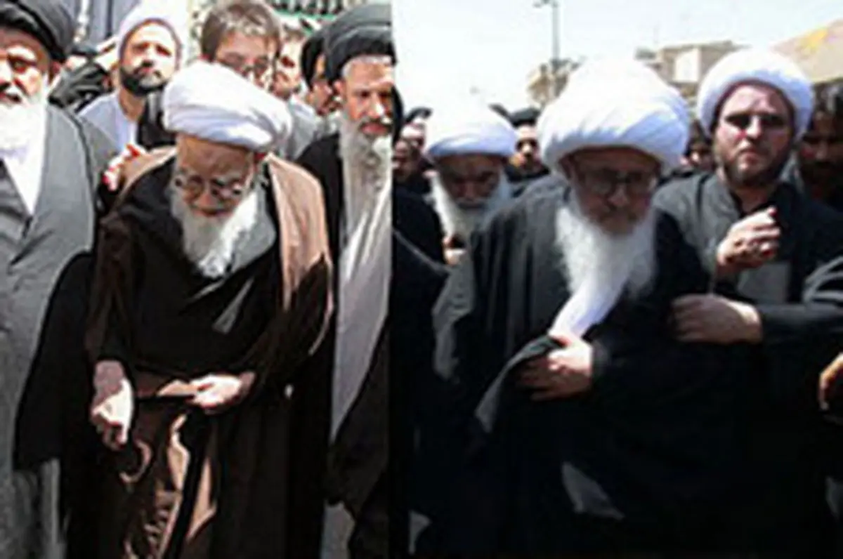 پیاده‌روی دو مرجع تقلید در عزای فاطمی (س)