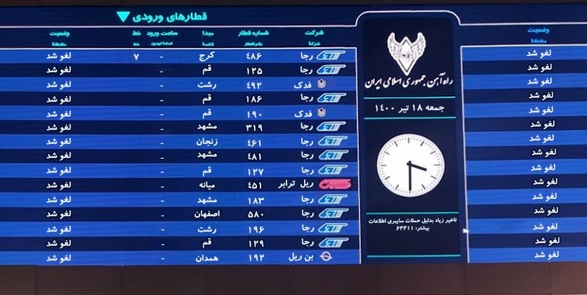 هرج و مرج در ایستگاه های قطار کشوری