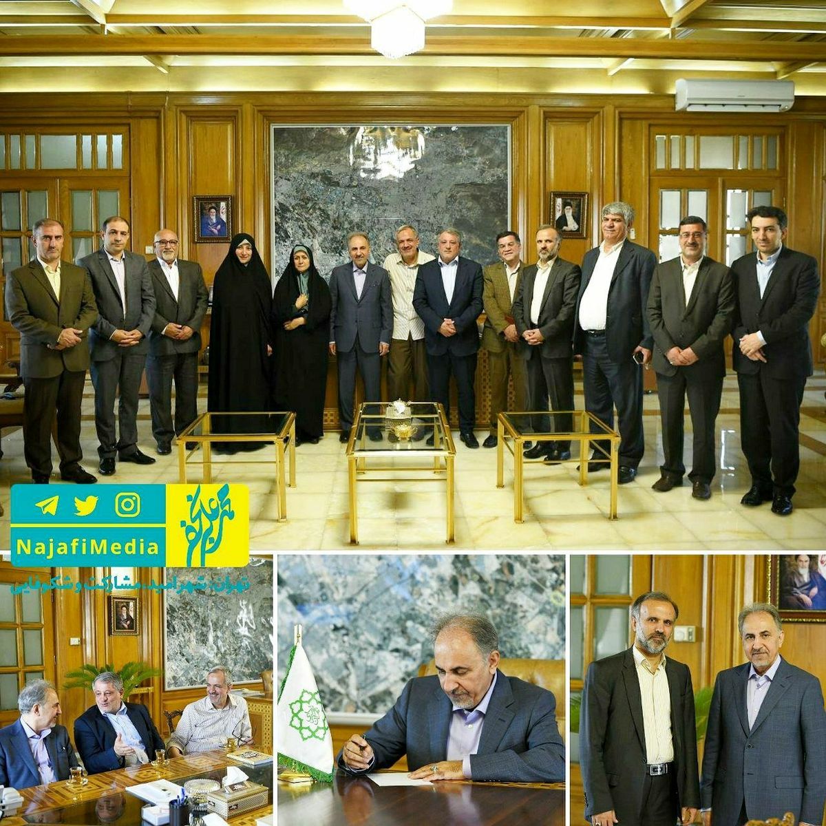 نجفی روی  صندلی بهشت نشست!/ عکس