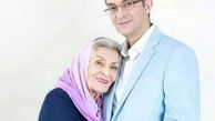 عکس عاشقانه بانوی بازیگر خوش صدا در آغوش پسرش