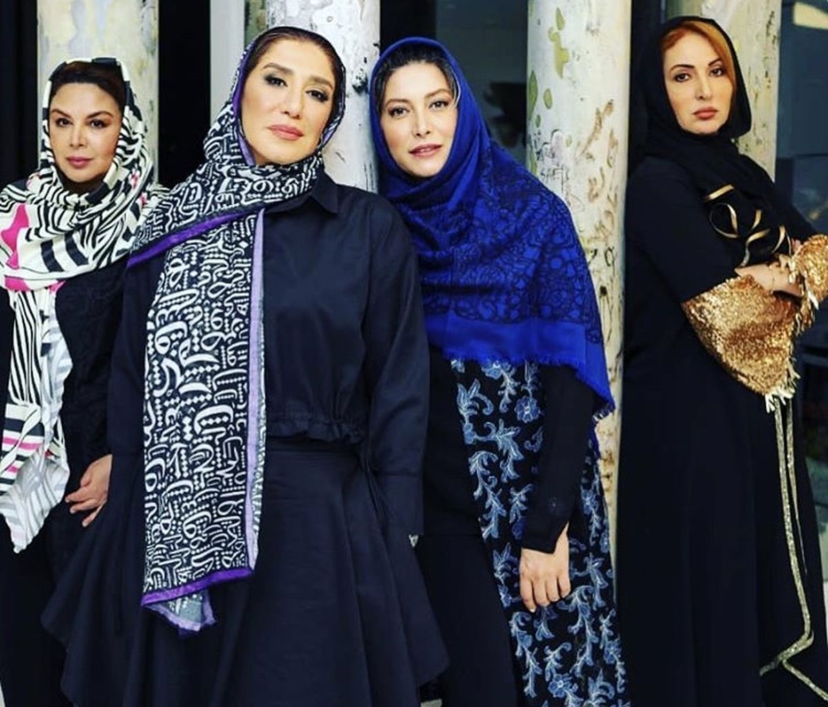 چهار بازیگر معروف در یک قاب + عمس