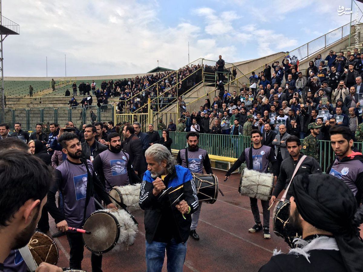 دسته عزاداری در ورزشگاه شیرودی/عکس