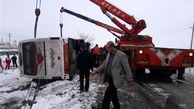  واژگونی دو اتوبوس مسافربری؛ مجروحیت ۸ تن و مرگ یکی از مسافران 