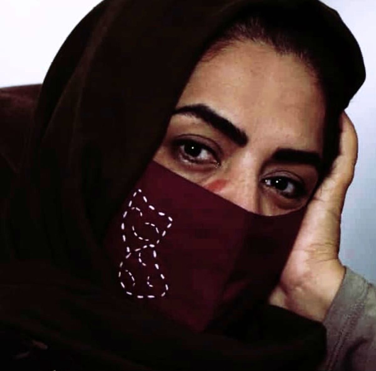 ساناز سماواتی با ماسک + عکس