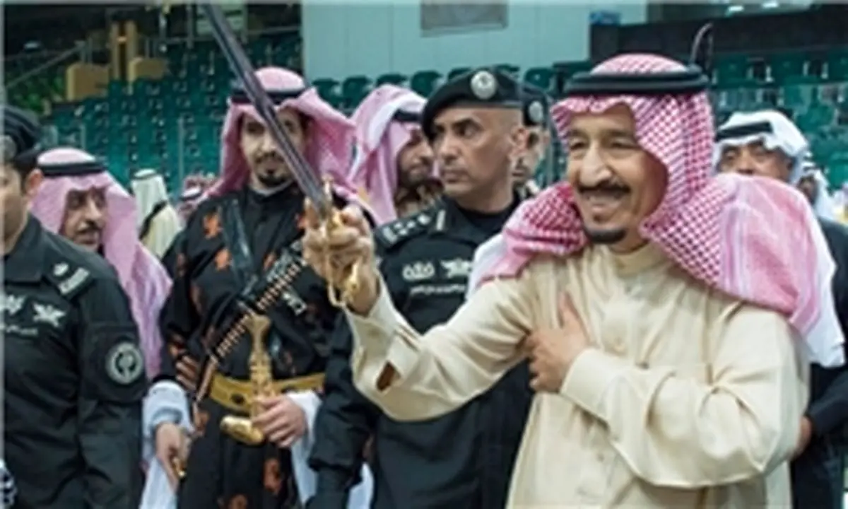 رقص شاه عربستان در قطر
