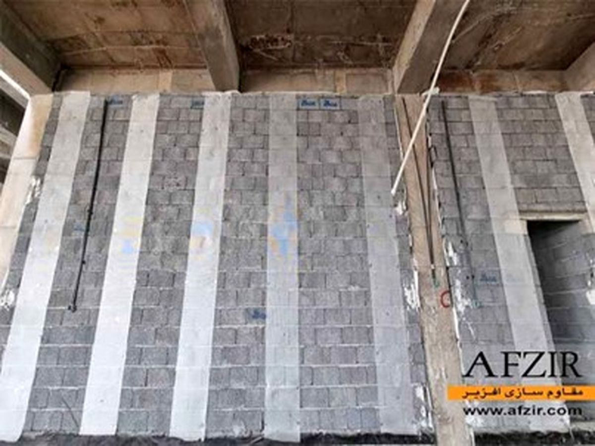 پایدارسازی دیوار ساختمان با نوین وال پست FRP