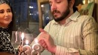 کتایون ریاحی در جشن تولد پسرش