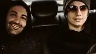 محسن ابراهیم زاده و دوستش در ماشین + عکس