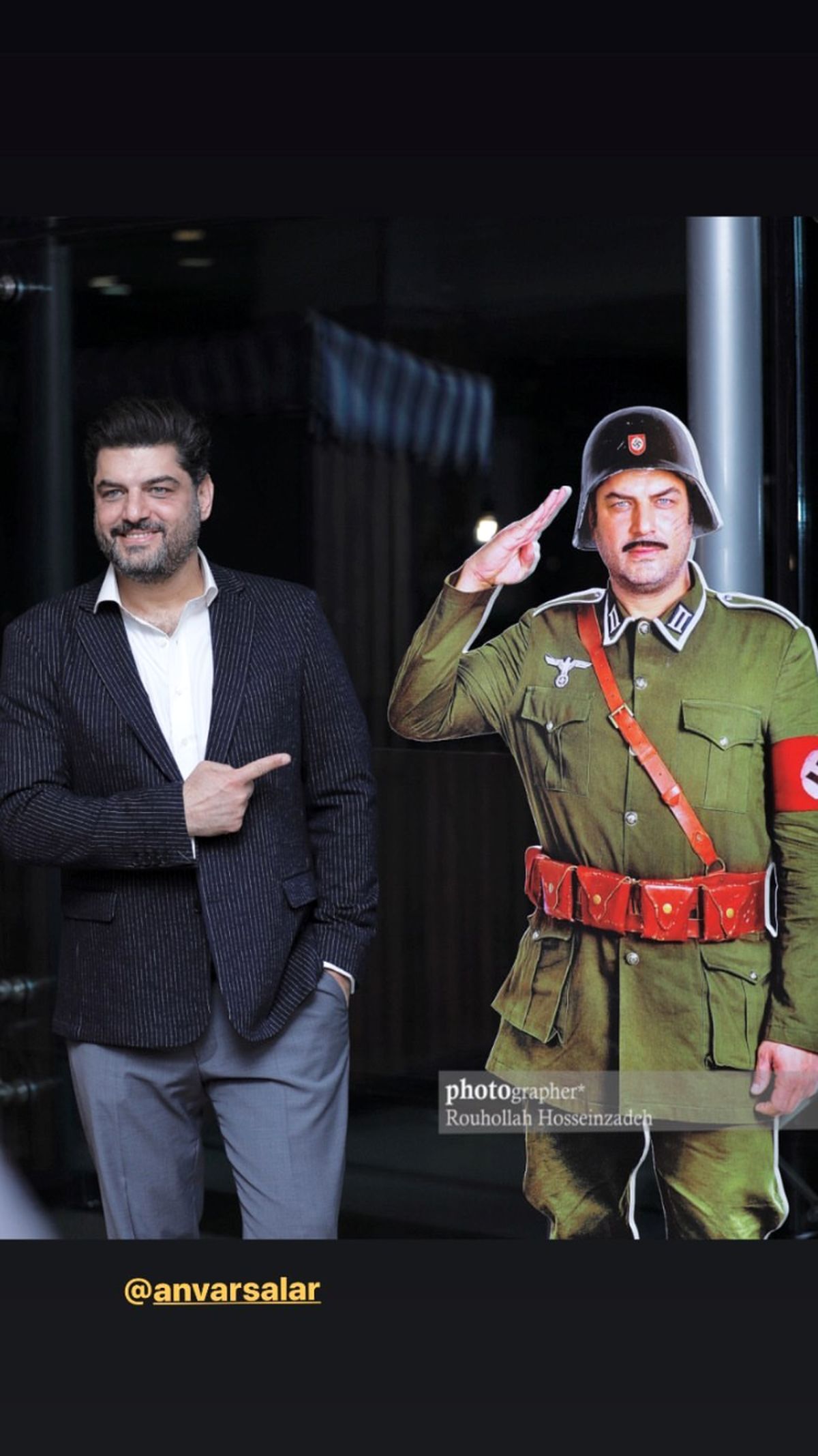 سام درخشانی و مجسمه اش + عکس