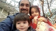 آقای مجری و فرزندانش در شکوفه باران بهاران + عکس