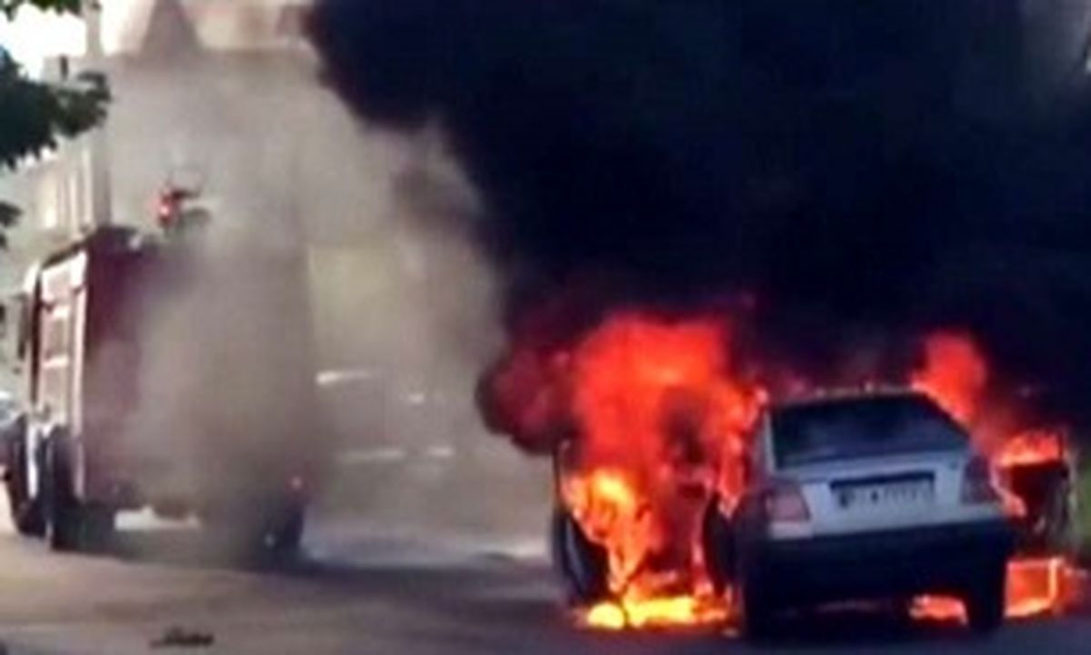پسر بازیگوش در آتش پراید جزغاله شد 