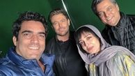 منوچهر هادی در کنار بازیگران عاشقانه ۲ + عکس
