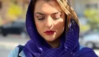 تیپ آبی دنیا مدنی در خیابان + عکس
