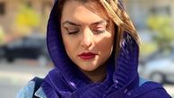 تیپ آبی دنیا مدنی در خیابان + عکس