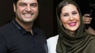 عکس خندان سام درخشانی و خانم جانش