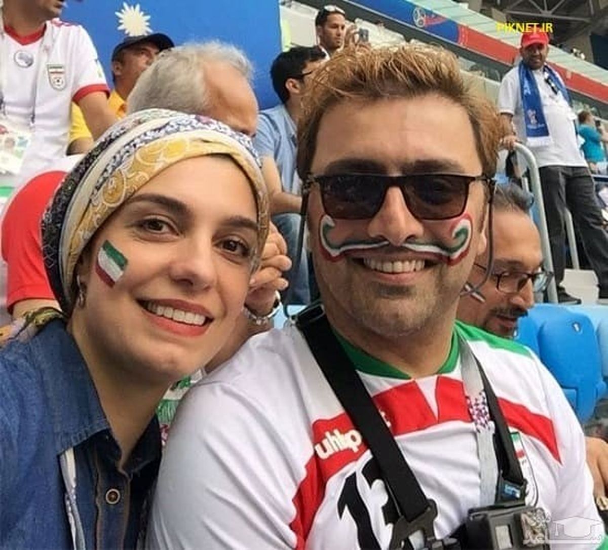 الیکا عبدالرزاقی و همسرش در ورزشگاه+عکس