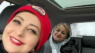 دلبری جدیدنفیسه روشن در ماشین میلیاردی اش