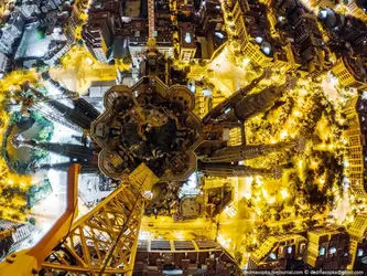 the-photographers-climbed-the-nearby-crane-and-used-scaffolding-to-get-to-about-50-meters-164-ft-above-the-building-itself-they-were-able-to-capture-stunning-views-of-the-structure-at-angles-never-befo1