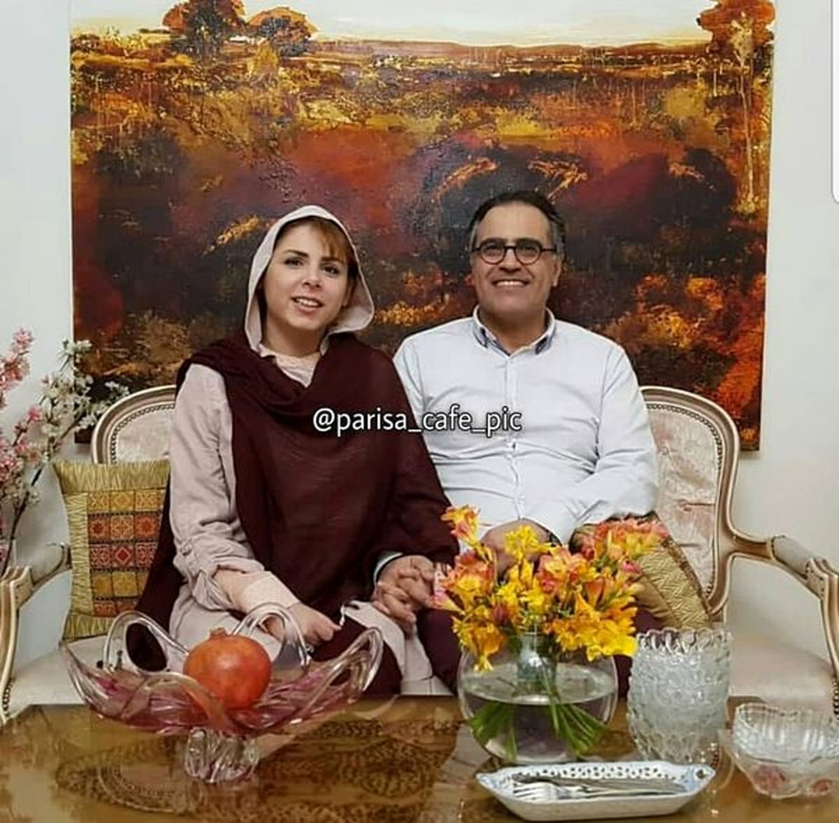 بهزاد خداویسی و همسرش در خانه هنریشان+عکس