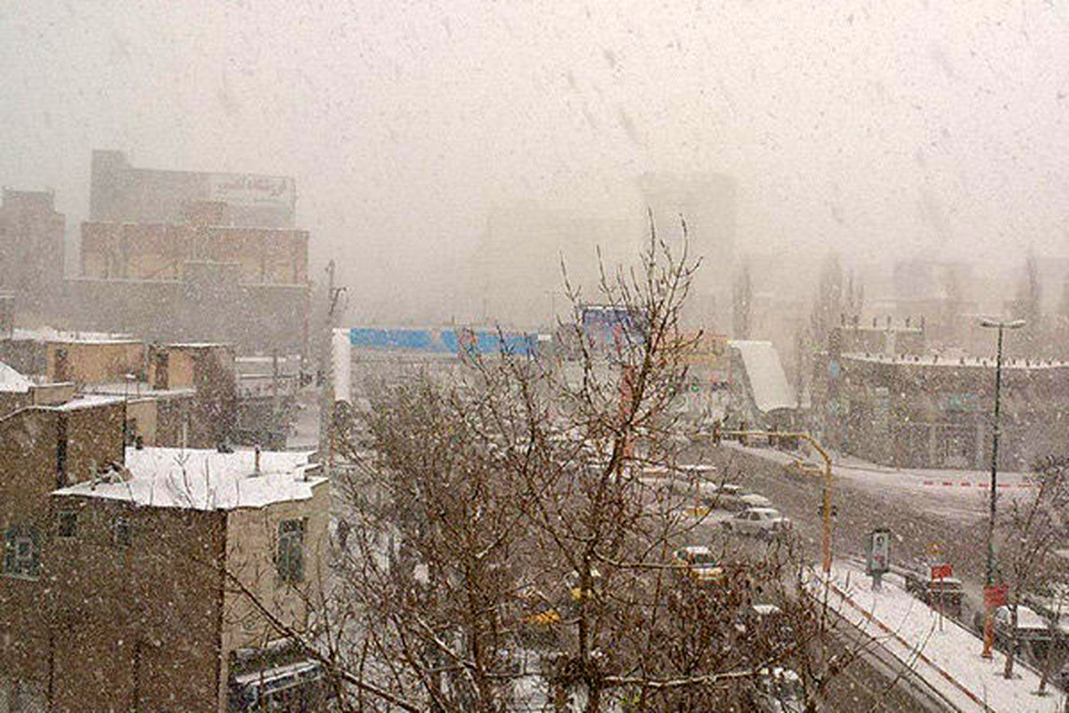 بارش برف بهاری در اردبیل