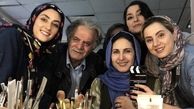 مرحوم سیروس گرجستانی در جمع خانم‌های بازیگر + عکس