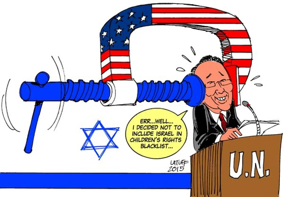 فشارهای پشت پرده بر سازمان ملل/ کاریکاتور