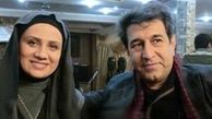 بازیگر زنی که با همسرش تماشاگر بازی ایران و عراق بود/ عکس