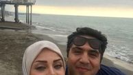 صبا راد و همسرجانش لب دریا+عکس